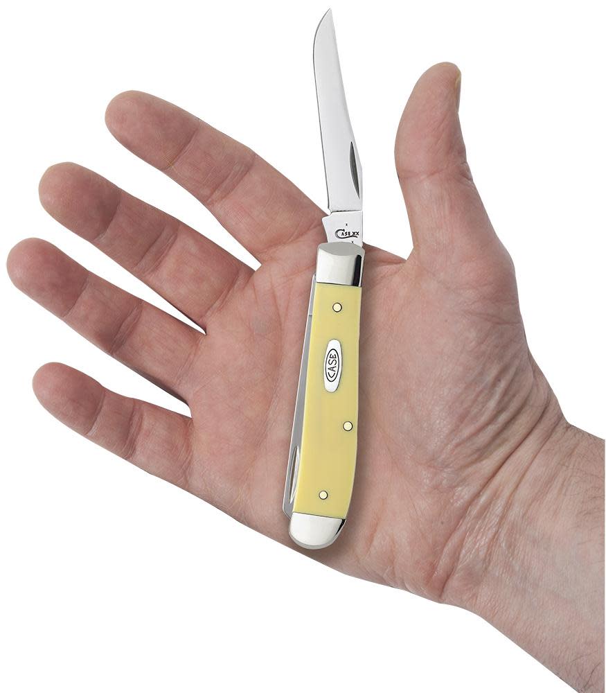 Case Knives Yellow Synthetic Mini Trapper Knife