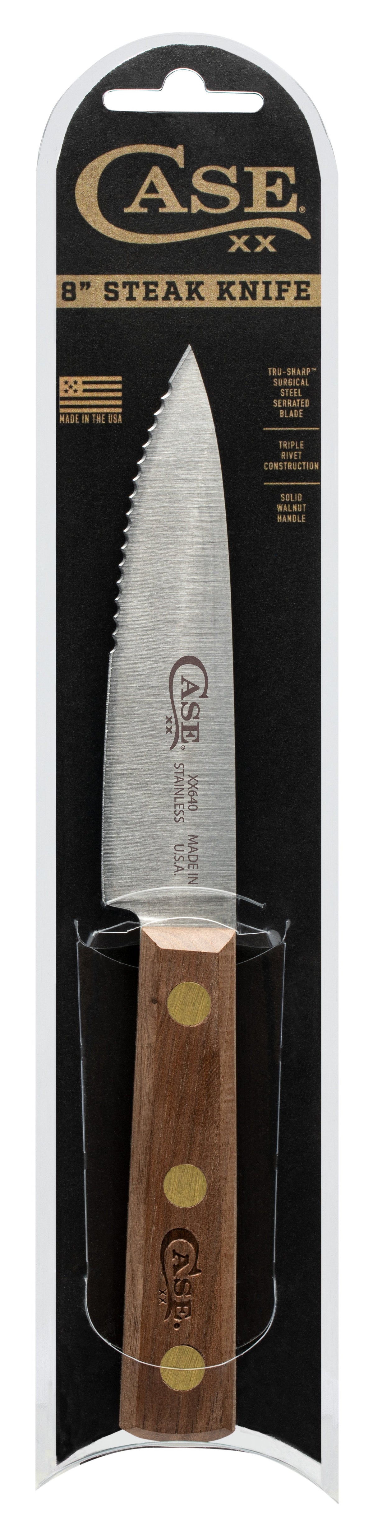 Case Knives Household Cutlery 8" Steak Knife (Solid Walnut)