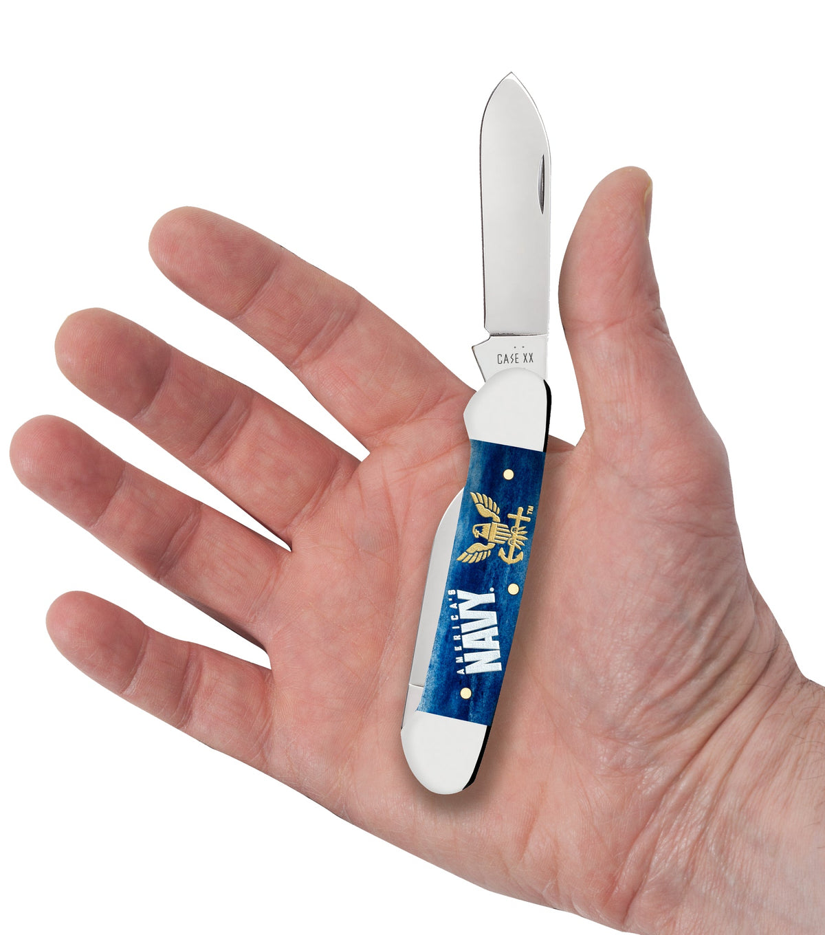 Case Knives US Navy® Smooth Navy Blue Bone Canoe