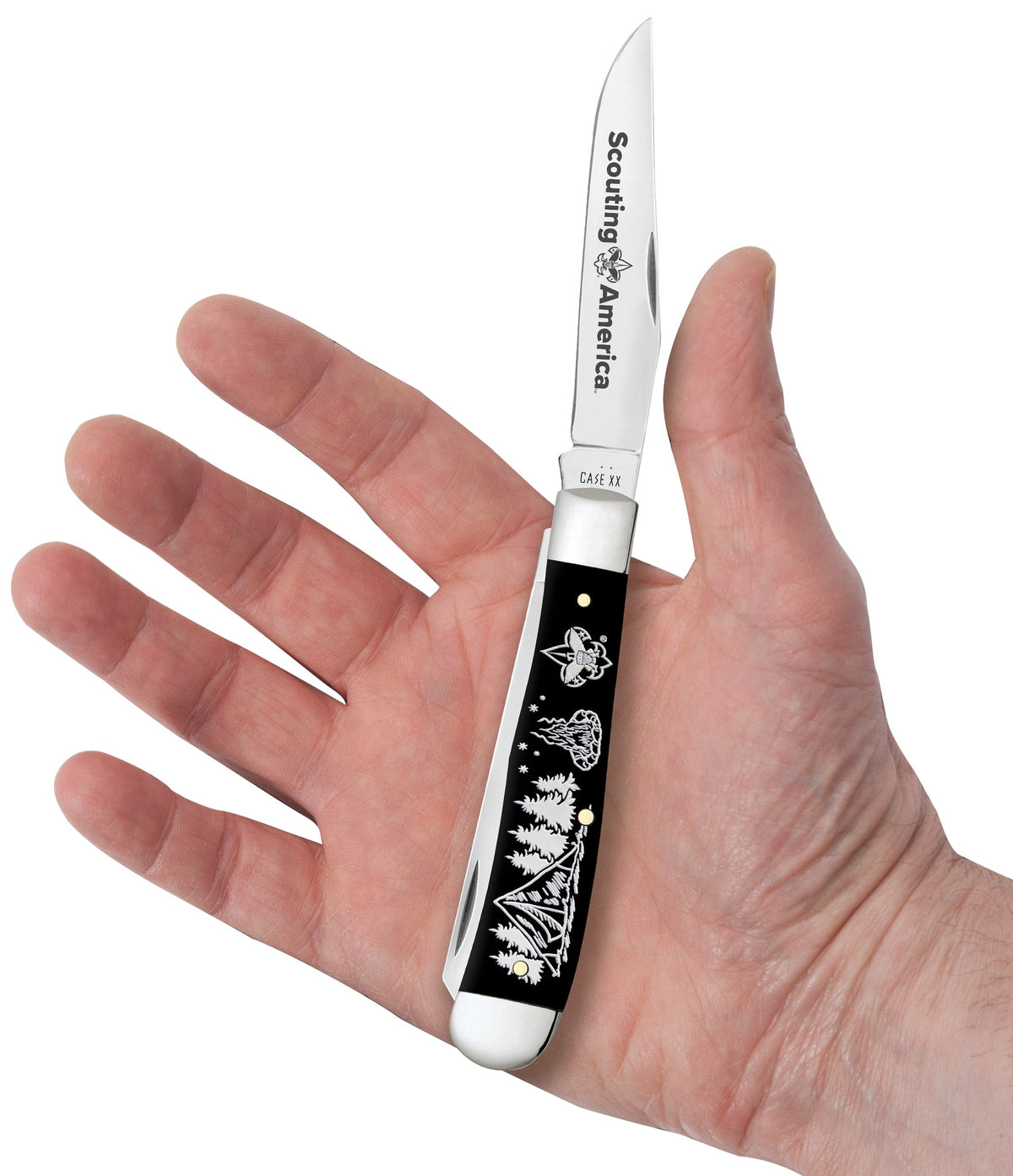 Case Knives Scouting America™ Embellished Smooth Black Synthetic Trapper