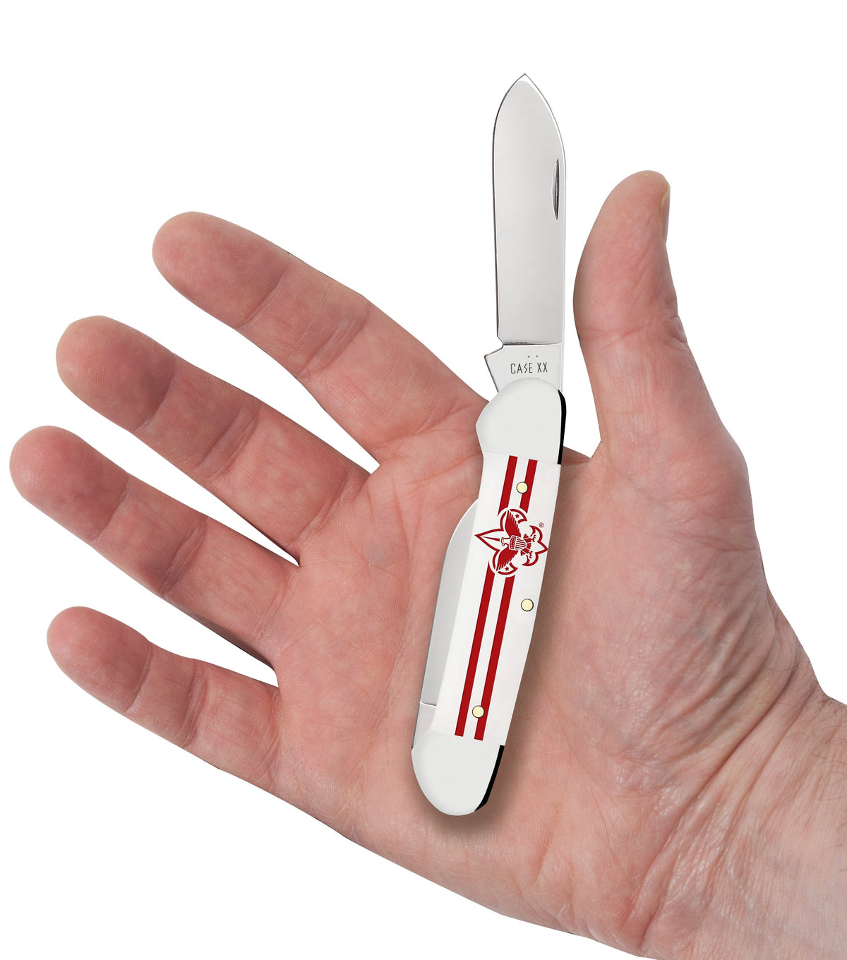 Case Knives Scouting America™ Embellished Smooth White Synthetic Canoe