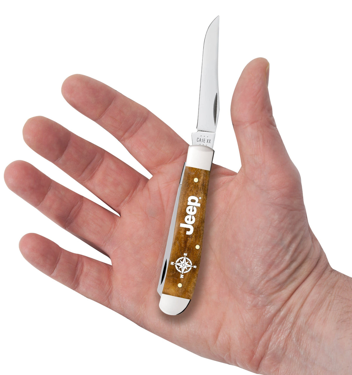 Case Knives Jeep® Embellished Smooth Antique Bone Mini Trapper