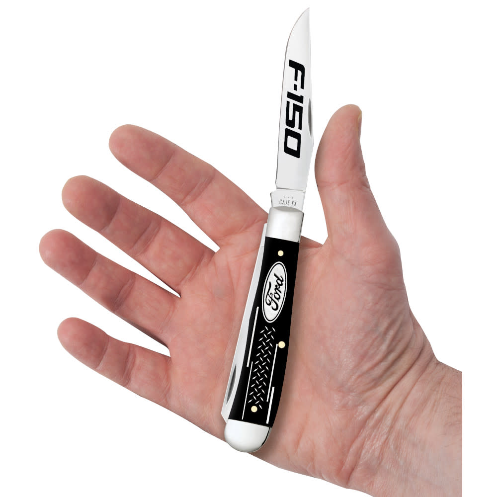 Case Knives Ford Embellished Smooth Black Synthetic Trapper