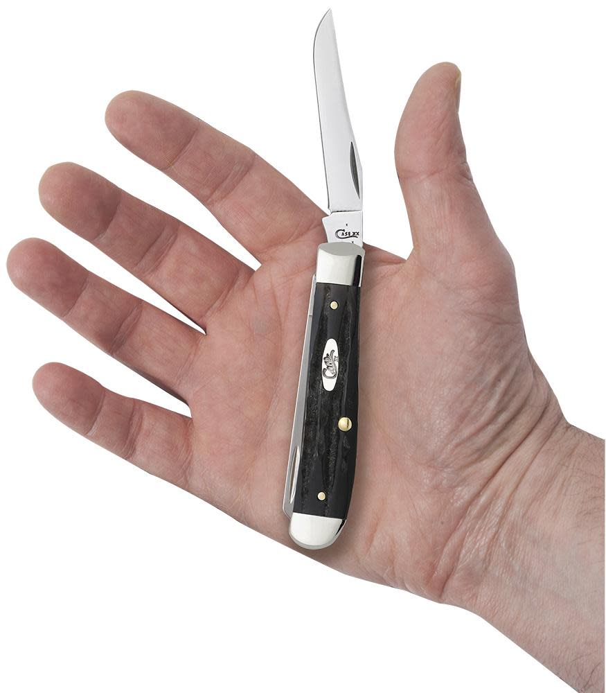 Case Knives Jigged Buffalo Horn Mini Trapper Knife
