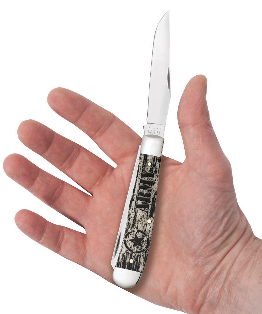Case Knives U.S. Army Smooth Natural Bone Trapper Knife