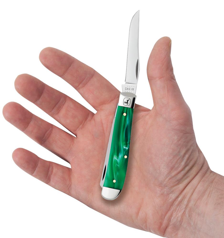 Case Knives John Deere Smooth Green Pearl Kirinite® Mini Trapper Knife