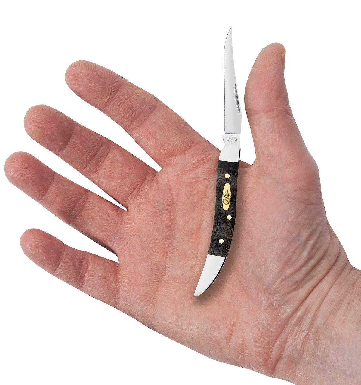Case Knives Smooth Black Curly Oak Wood Small Texas Toothpick