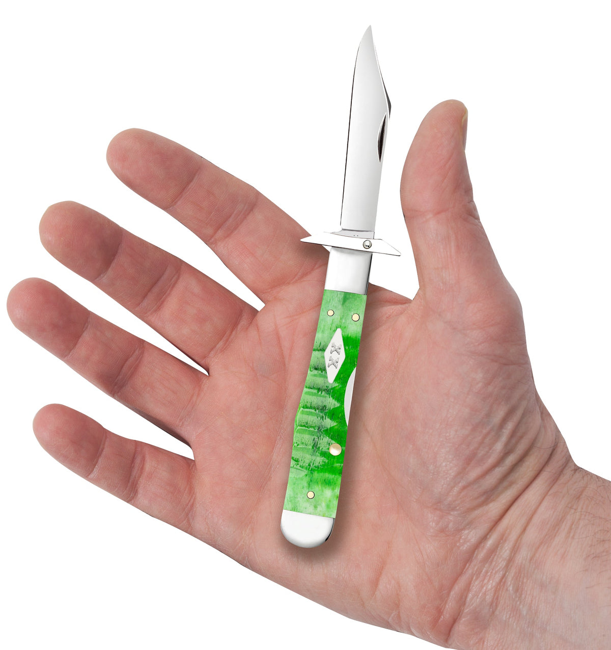 Case Knives Gator Jigged Bright Green Bone Cheetah® Cub
