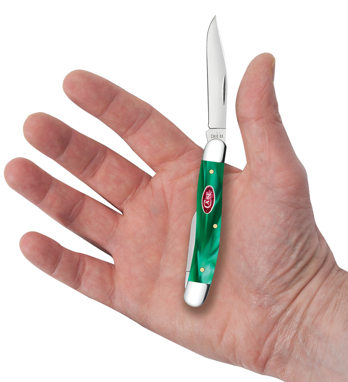 Case Knives Smooth Green Pearl Kirinite® Medium Pen