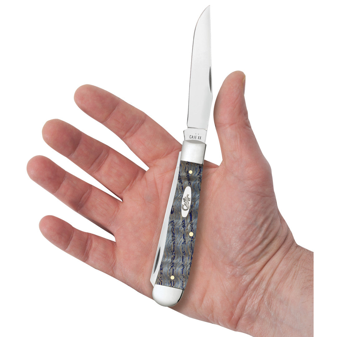 Case Knives Smooth Blue Curly Oak Trapper