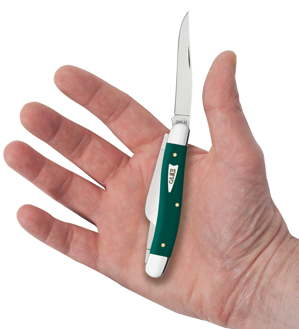 Case Knives Smooth Spruce Green Synthetic Medium Stockman
