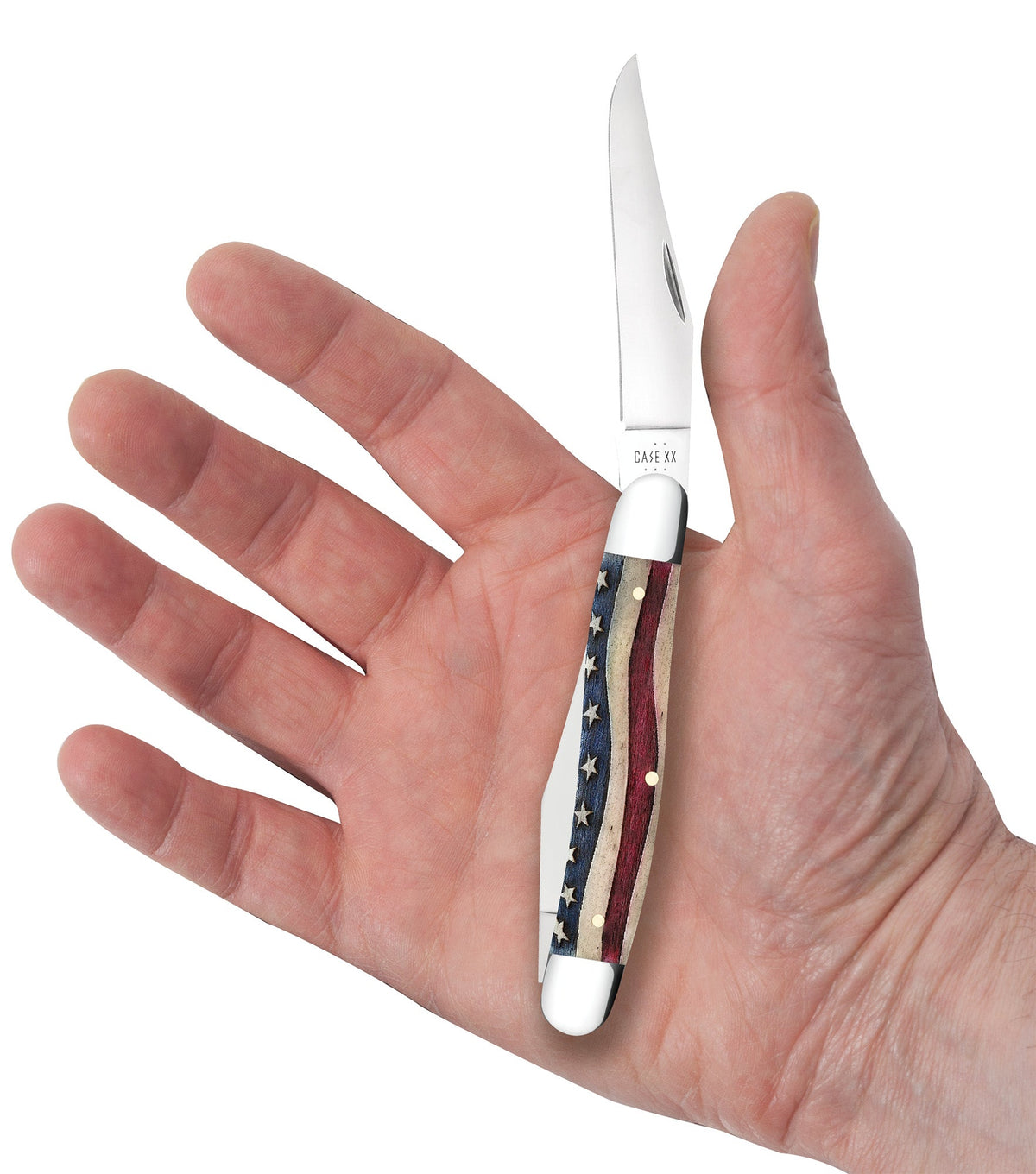 Case Knives Star Spangled Series Embellished Smooth Natural Bone Muskrat