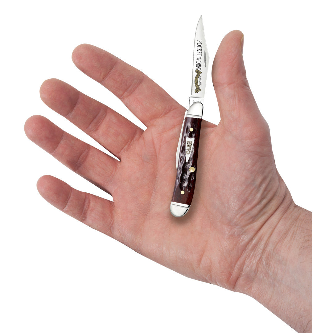 Case Knives Pocket Worn® Corn Cob Jig Mahogany Bone Peanut