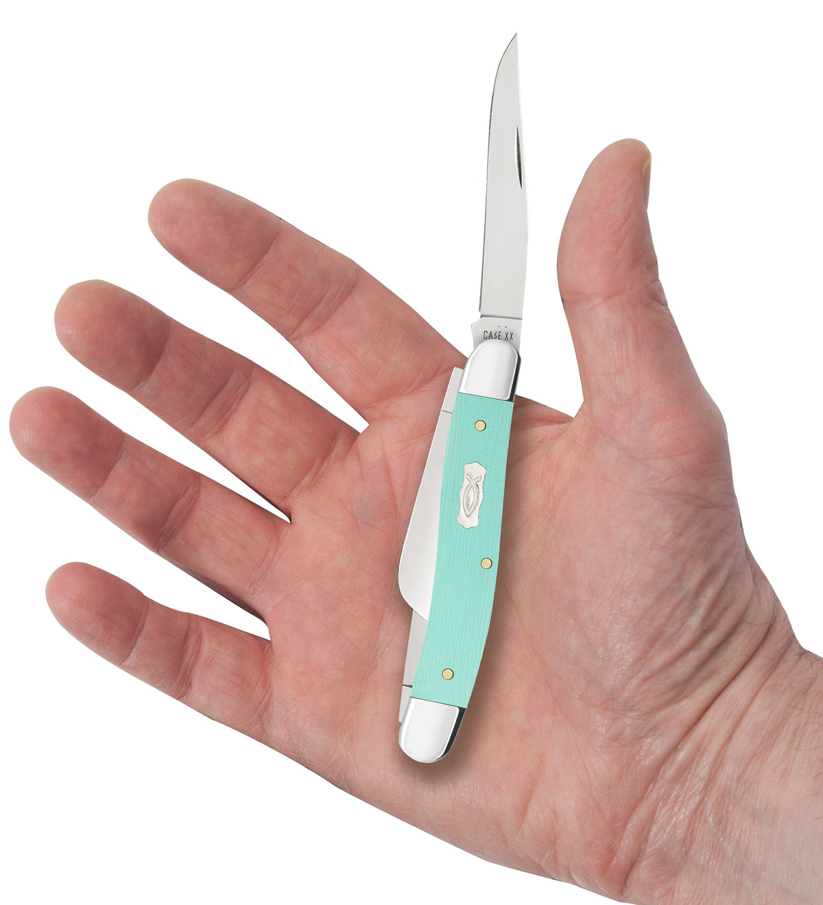 Case Knives Smooth Seafoam Green G-10 Medium Stockman