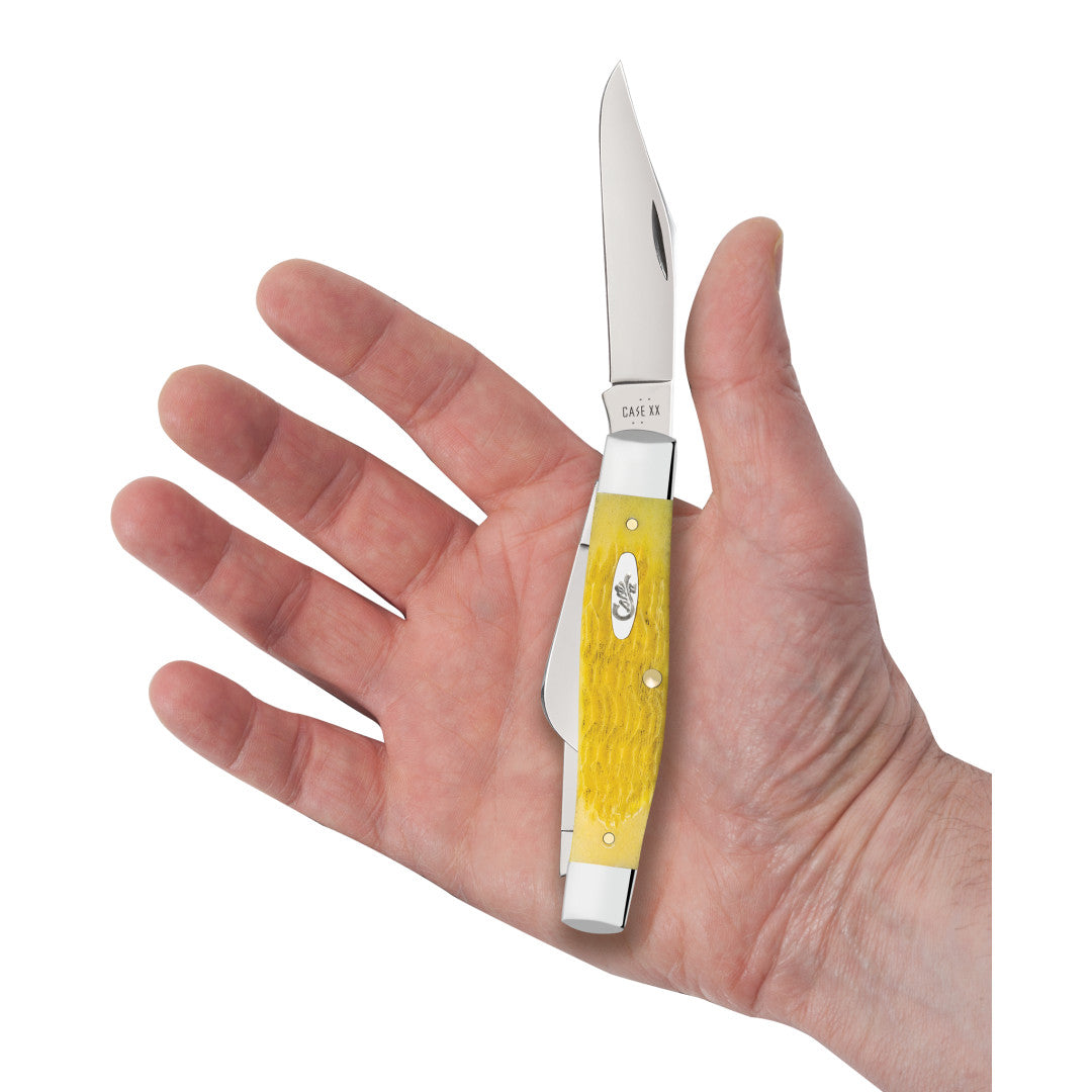 Case Knives Platts Jig Yellow Bone Large Stockman