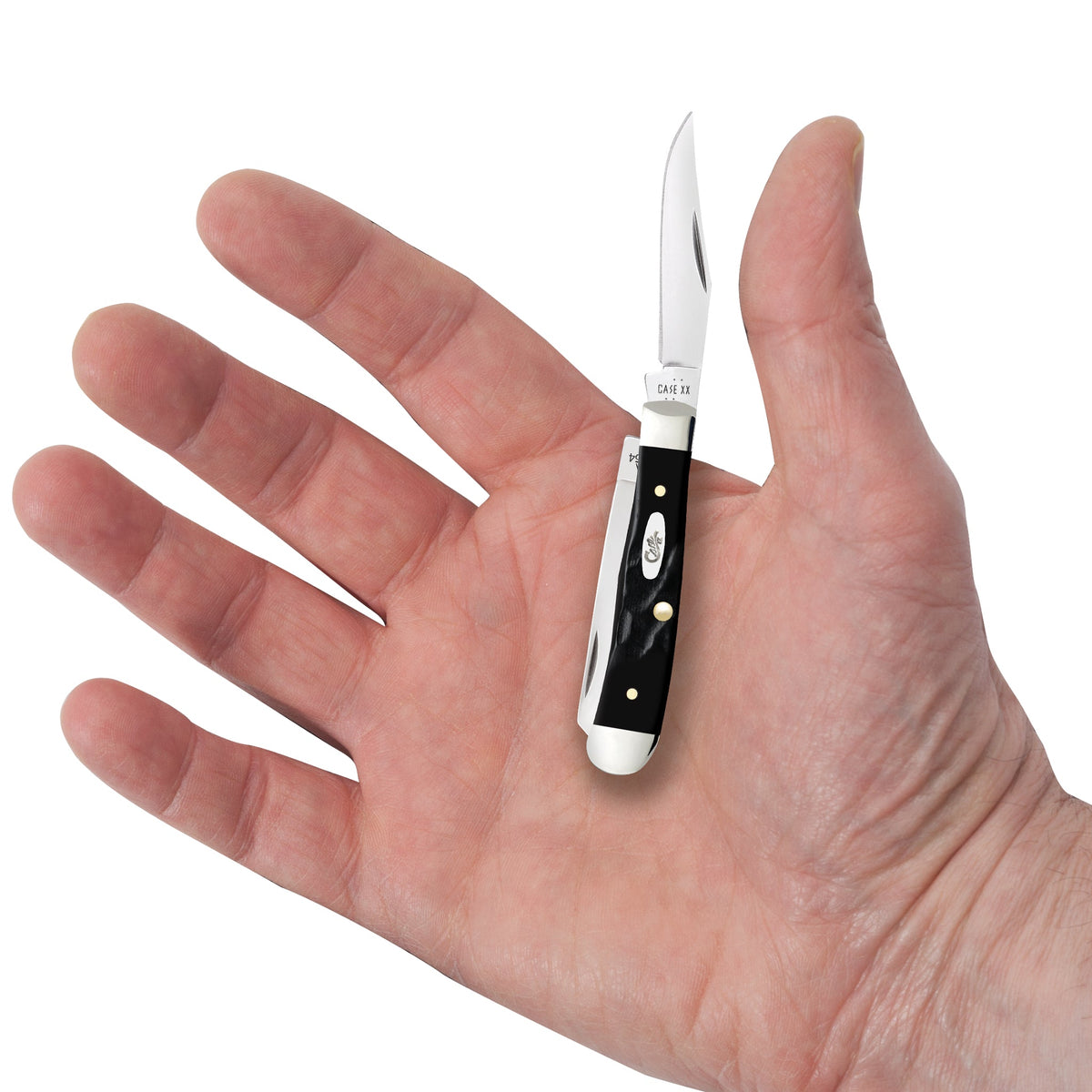Case Knives Rough Black Jigged Tiny Trapper