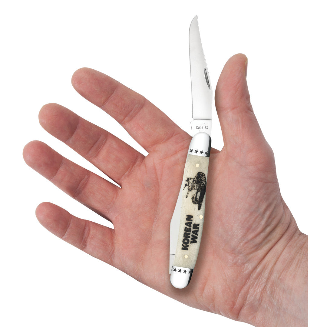 Case Knives War Series Korean War Smooth Natural Bone Muskrat