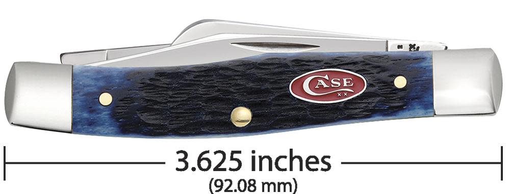 Case Knives Rogers Jig Navy Blue Bone Medium Stockman Knife