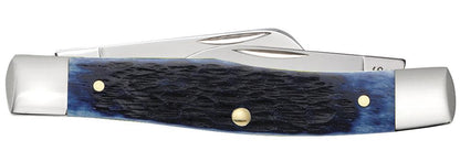 Case Knives Rogers Jig Navy Blue Bone Medium Stockman Knife