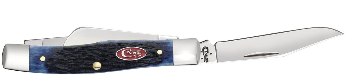 Case Knives Rogers Jig Navy Blue Bone Medium Stockman Knife