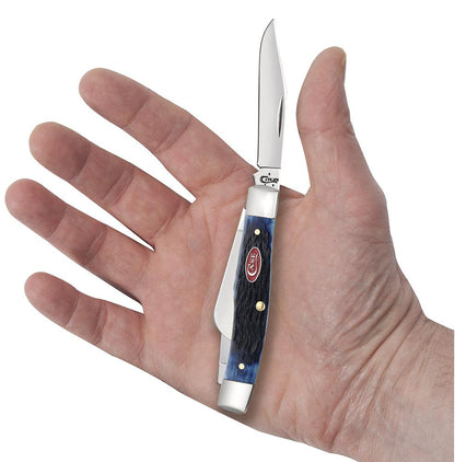 Case Knives Rogers Jig Navy Blue Bone Medium Stockman Knife