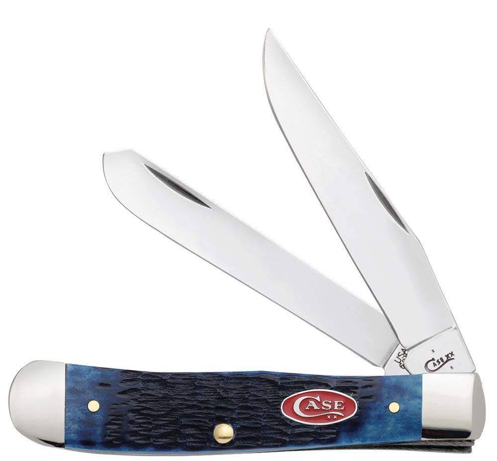 Case Knives Rogers Jig Navy Blue Bone Trapper Knife