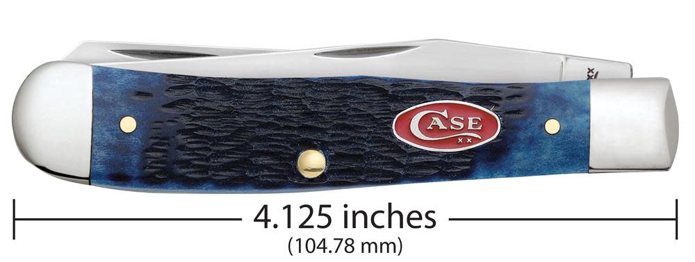 Case Knives Rogers Jig Navy Blue Bone Trapper Knife