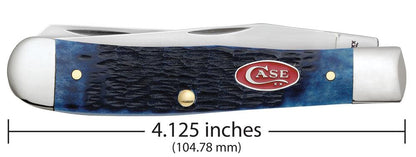 Case Knives Rogers Jig Navy Blue Bone Trapper Knife