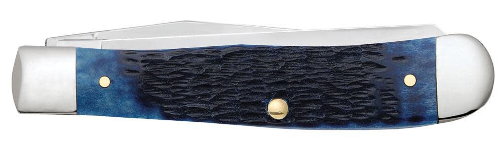 Case Knives Rogers Jig Navy Blue Bone Trapper Knife