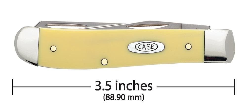 Case Knives Yellow Synthetic Mini Trapper Knife