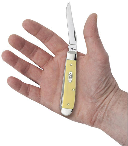 Case Knives Yellow Synthetic Mini Trapper Knife