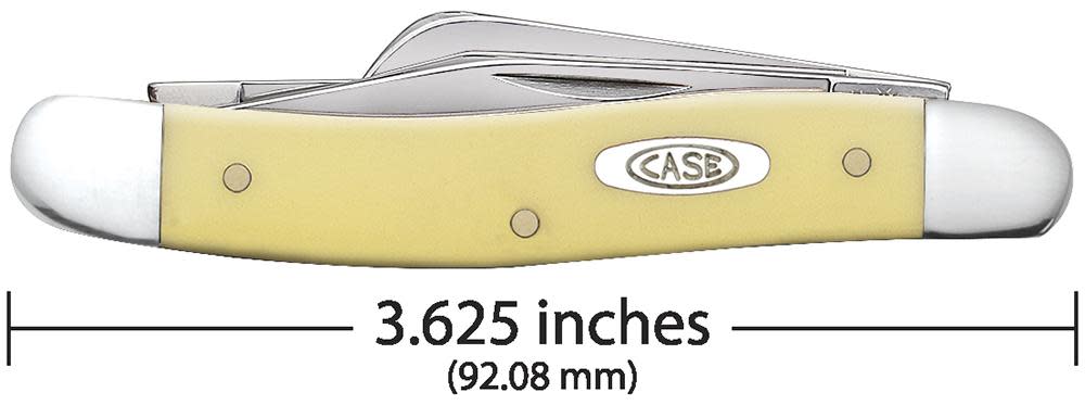 Case Knives Yellow Synthetic Carbon Steel Medium Stockman Knife