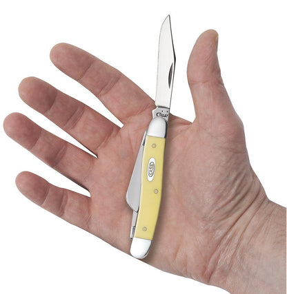 Case Knives Yellow Synthetic Carbon Steel Medium Stockman Knife
