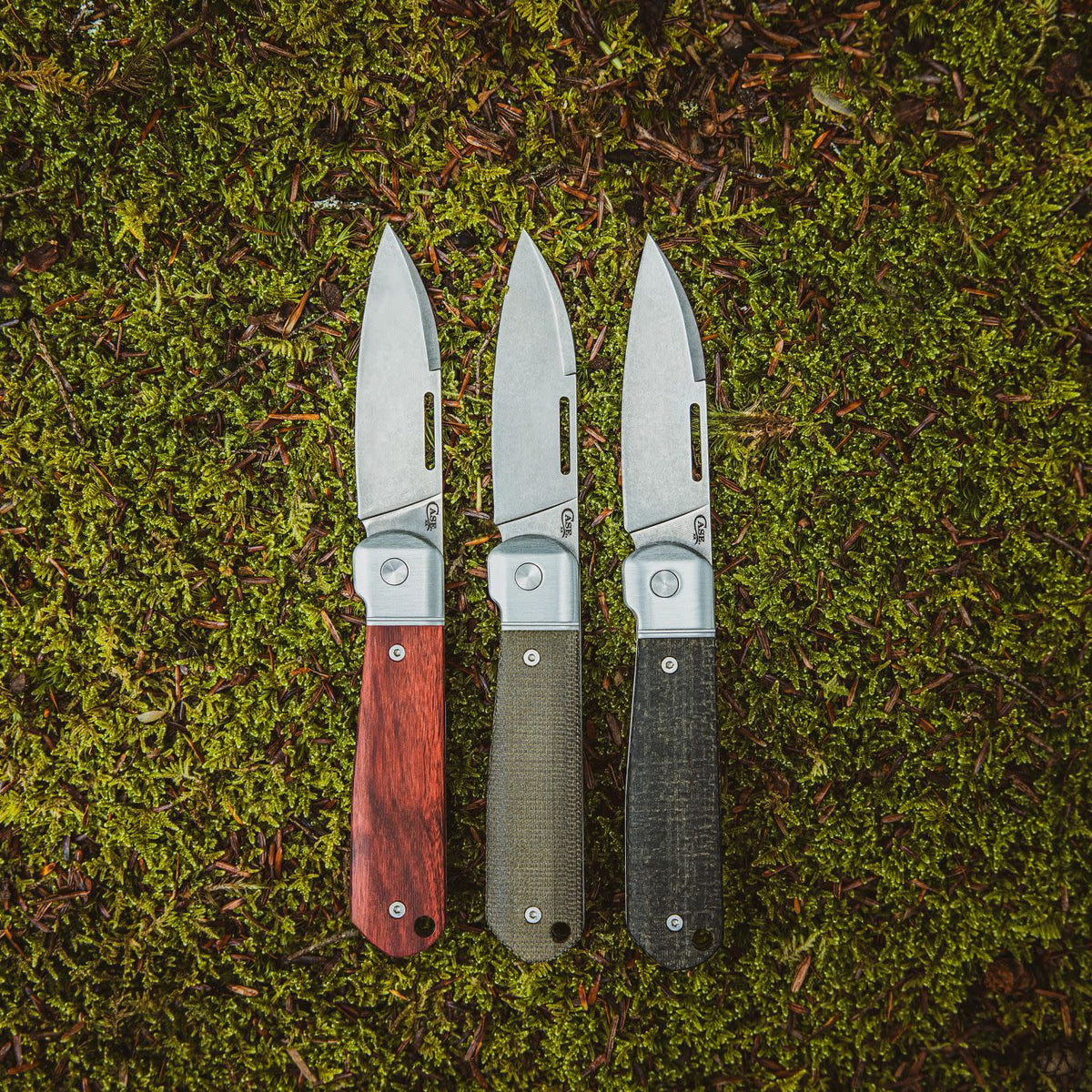 Case Knives Smooth OD Green Canvas Micarta® Highbanks® Knife
