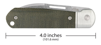 Case Knives Smooth OD Green Canvas Micarta® Highbanks® Knife