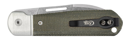 Case Knives Smooth OD Green Canvas Micarta® Highbanks® Knife