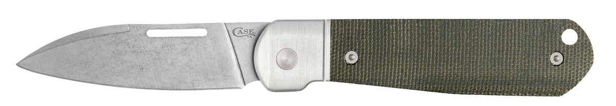 Case Knives Smooth OD Green Canvas Micarta® Highbanks® Knife
