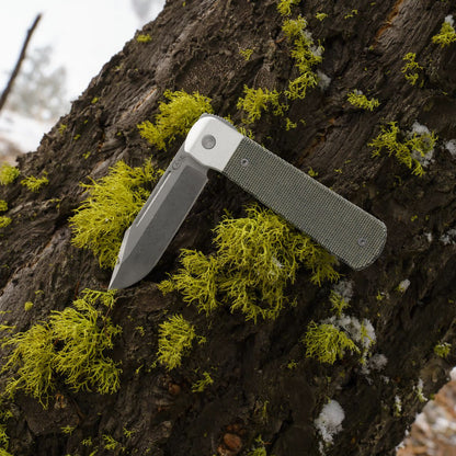 Case Knives Smooth OD Green Canvas Micarta® Longhouse® Knife