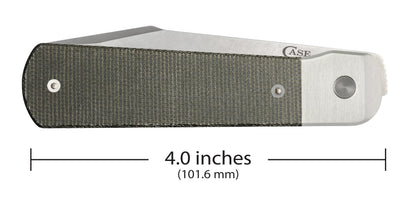 Case Knives Smooth OD Green Canvas Micarta® Longhouse® Knife