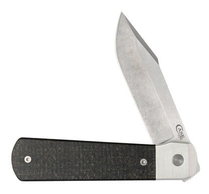 Case Knives Smooth Black Burlap Micarta® Longhouse® Knife