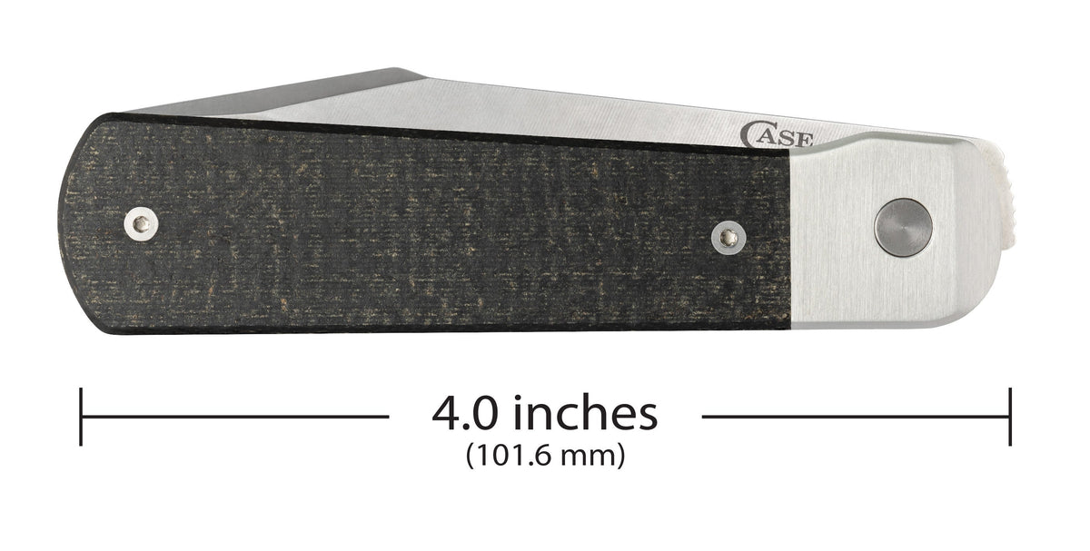 Case Knives Smooth Black Burlap Micarta® Longhouse® Knife