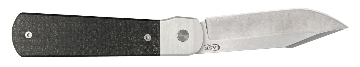 Case Knives Smooth Black Burlap Micarta® Longhouse® Knife