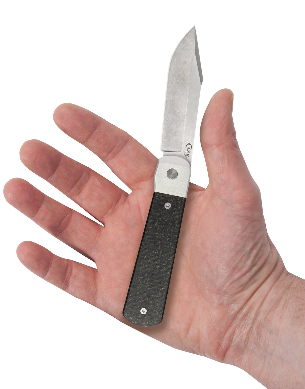 Case Knives Smooth Black Burlap Micarta® Longhouse® Knife