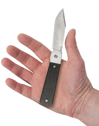 Case Knives Smooth Black Burlap Micarta® Longhouse® Knife
