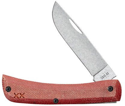 Case Knives Crossroads™ Smooth Orange Canvas Laminate with Blue G-10 Sod Buster® Jr