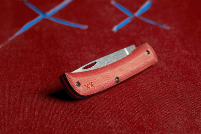 Case Knives Crossroads™ Smooth Orange Canvas Laminate with Blue G-10 Sod Buster® Jr