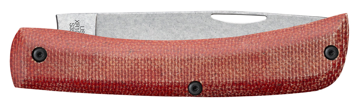 Case Knives Crossroads™ Smooth Orange Canvas Laminate with Blue G-10 Sod Buster® Jr