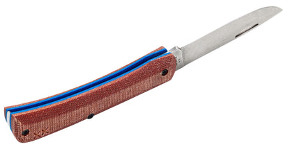 Case Knives Crossroads™ Smooth Orange Canvas Laminate with Blue G-10 Sod Buster® Jr