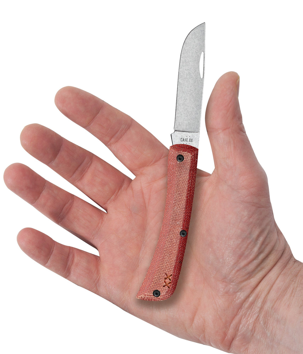 Case Knives Crossroads™ Smooth Orange Canvas Laminate with Blue G-10 Sod Buster® Jr