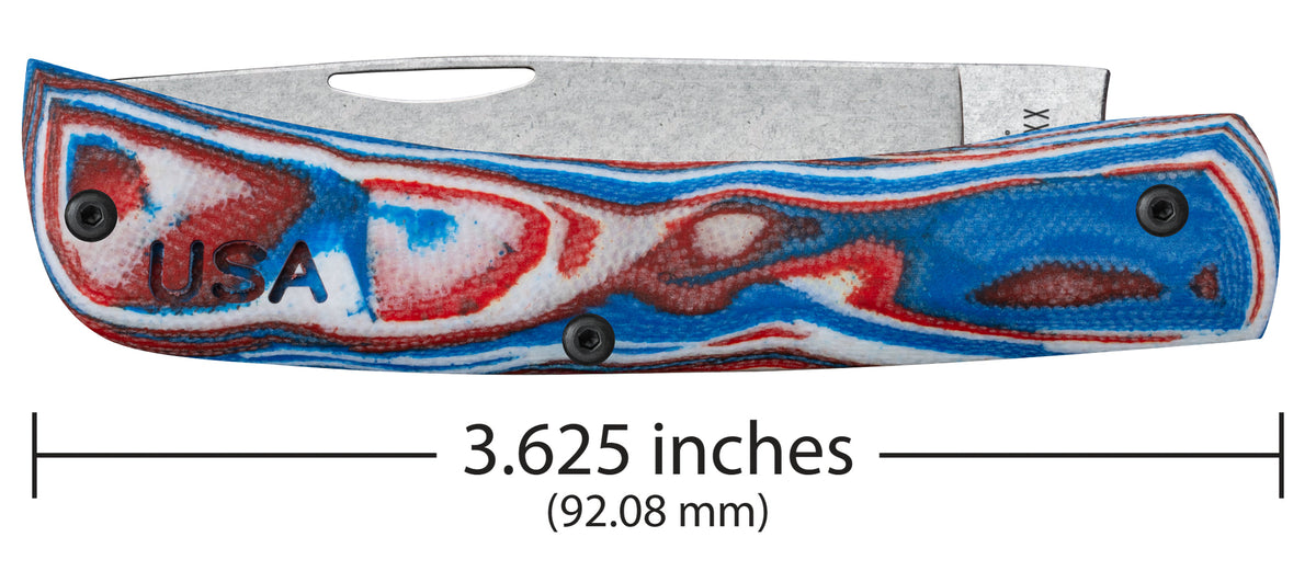 Case Knives Crossroads™ Red/White/Blue Burl G-10 XR Sod Buster® Jr